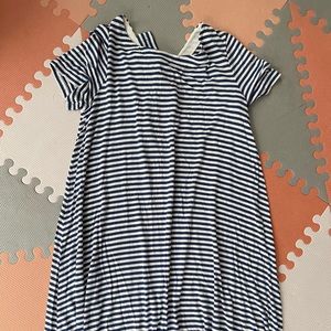 Loft striped swing maternity dress